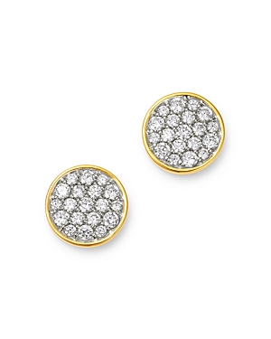 Bloomingdale's Diamond Pave Disc Stud Earrings in 14K Gold, 1.0 ct. t.w. - 100% Exclusive