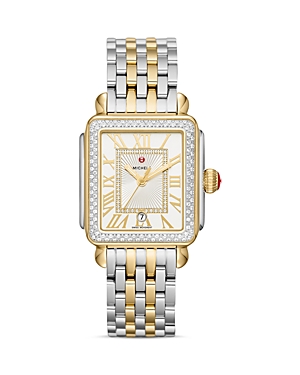 Michele Deco Madison Watch, 33mm In White/two Tone