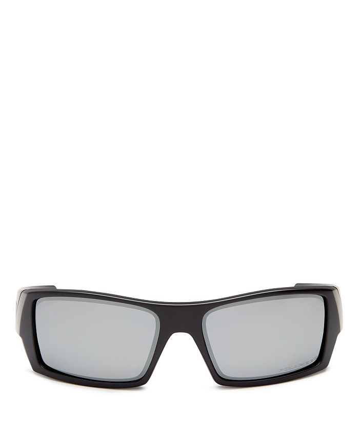 Oakley Men's Gascan Polarized Wraparound Sunglasses, 60mm In Matte Black/black Iridium Polarized