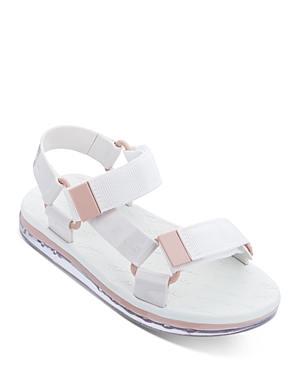 Melissa Women's Papete + Rider Strappy Sandals In White Pink