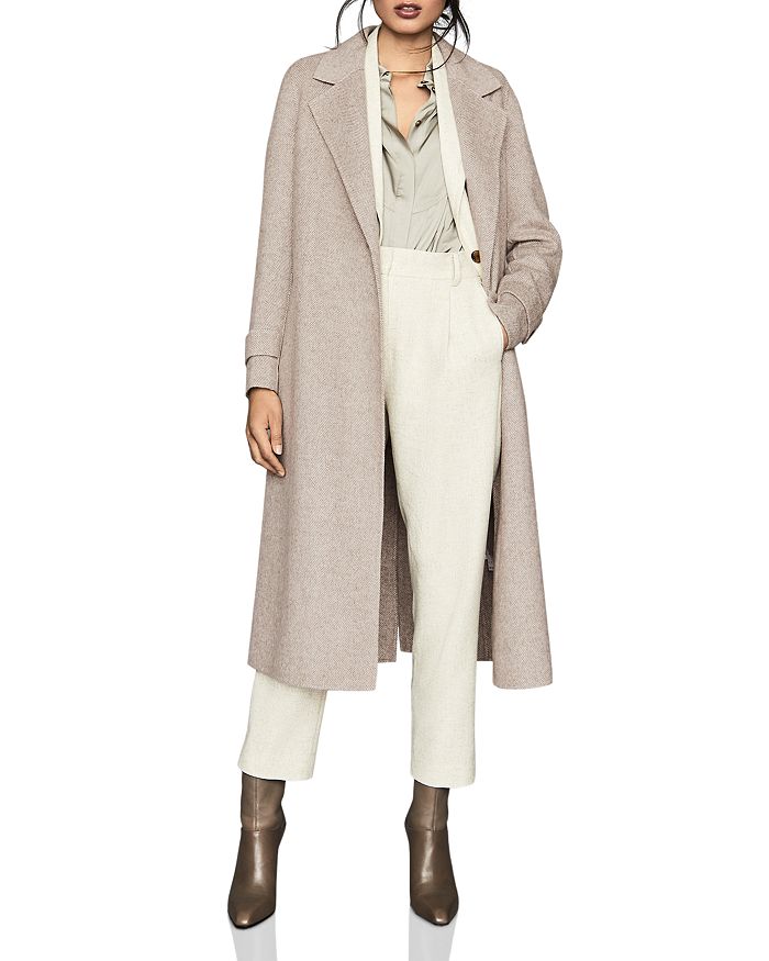 REISS Lily Textured Blind Seam Coat Bloomingdale s