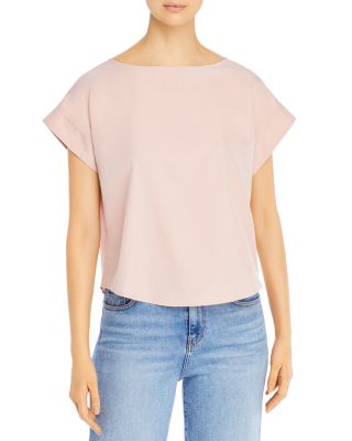 boat neck cap sleeve top