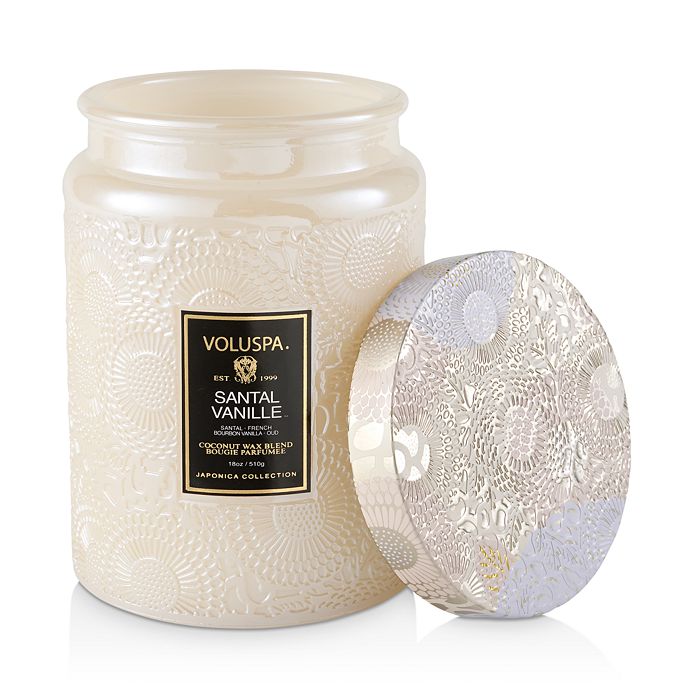 Shop Voluspa Santal Vanille Large Jar Candle, 18 Oz. In Cream