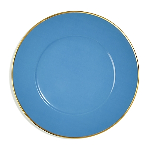 Anna Weatherley Brushed Gold Charger In Blue
