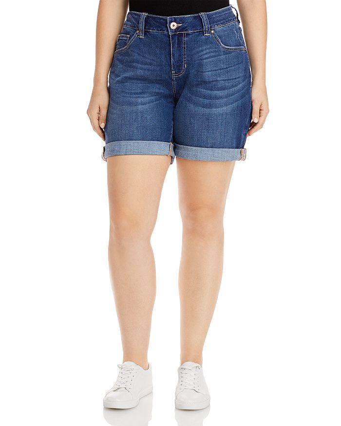 JAG Jeans Plus Carter Denim Girlfriend Shorts in Mystic | Bloomingdale's