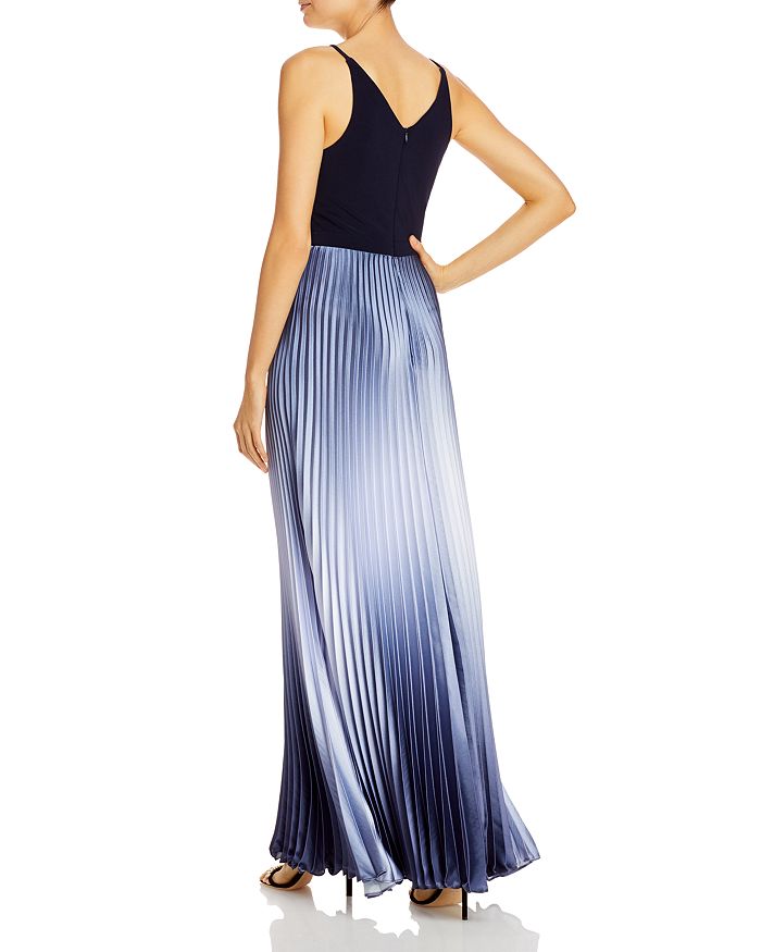 AQUA PLEATED SHIMMER GOWN - 100% EXCLUSIVE