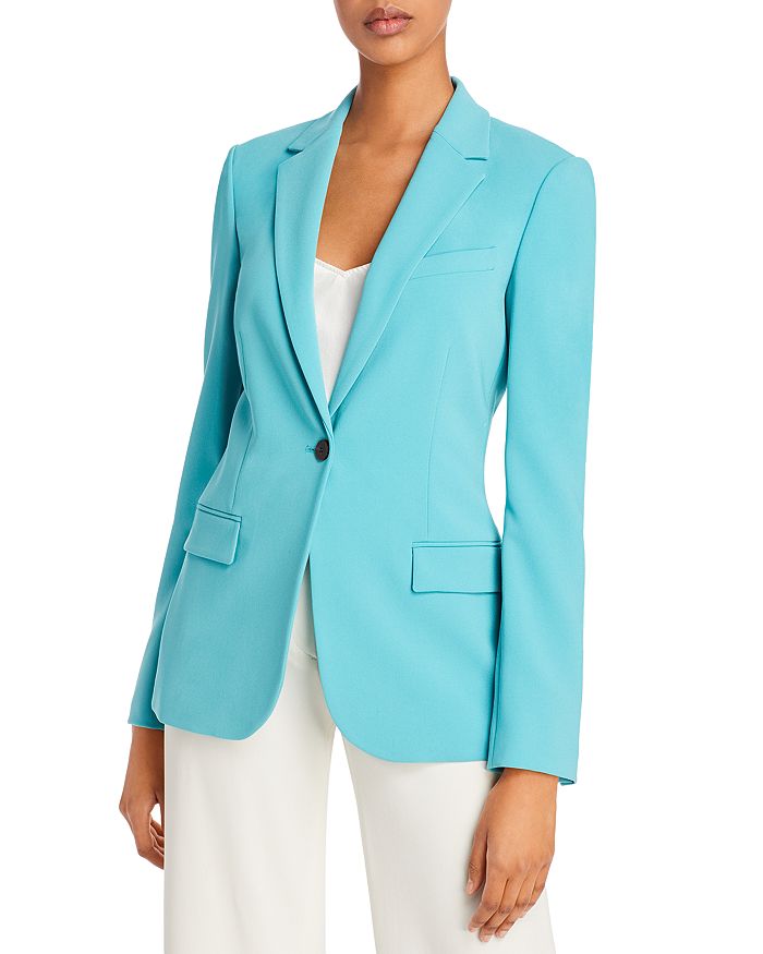 Theory Staple Blazer In Teal