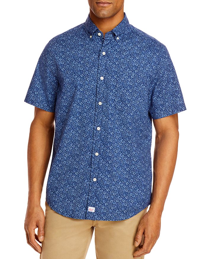 Vineyard Vines Waterway Classic Fit Floral Print Short-Sleeve Button ...