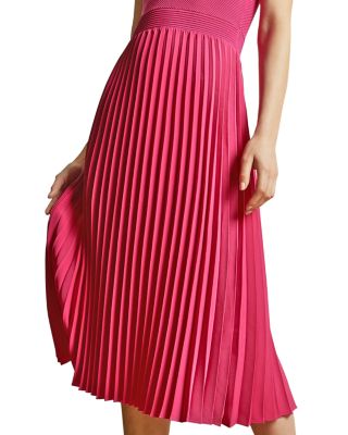 ted baker miriom pleated midi dress Rent Ted Baker Blue Dress UK 8