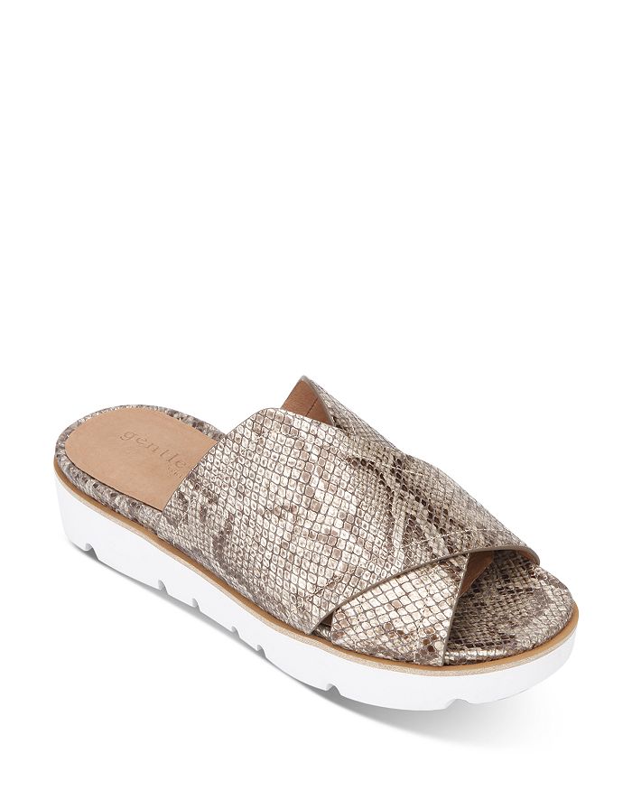 GENTLE SOULS BY KENNETH COLE GENTLE SOULS BY KENNETH COLE WOMEN'S LAVERN CROSS-BAND SLIDE SANDALS,GSS0053LE