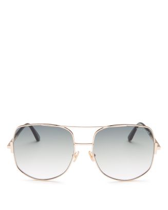 Tom Ford Women's Lennox Brow Bar Geometric Sunglasses, 62mm