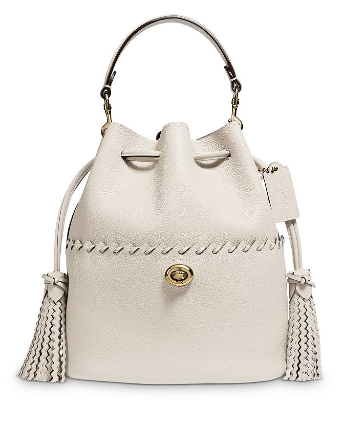 COACH Lora Mini Whipstitch Leather Bucket Bag | Bloomingdale's