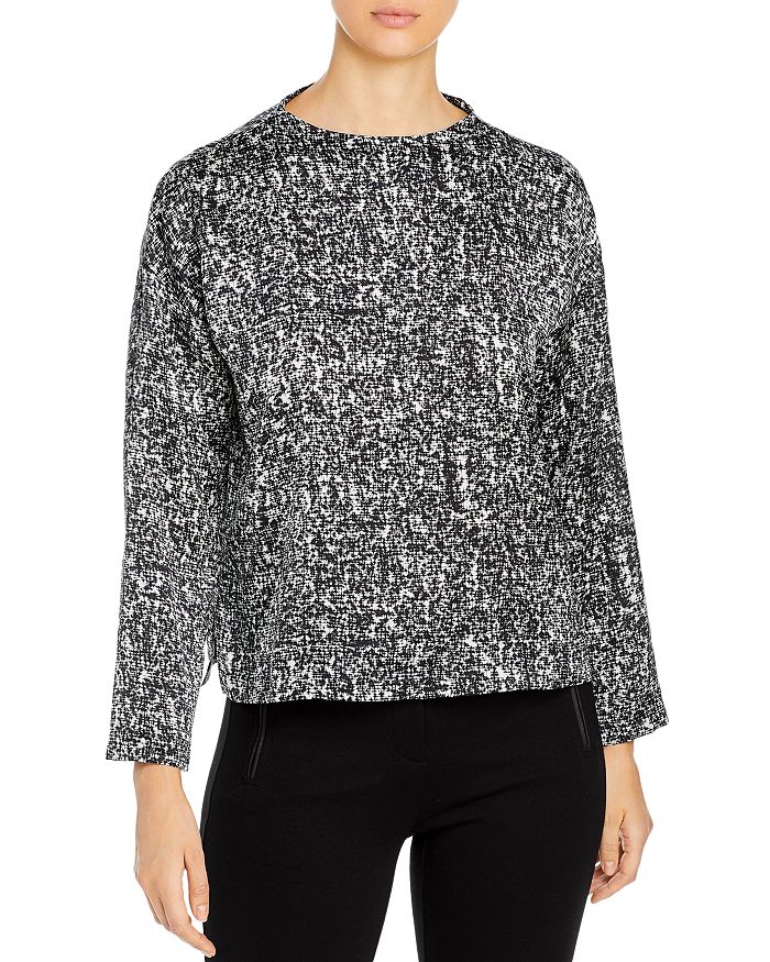 Eileen fisher funnel neck box top sale