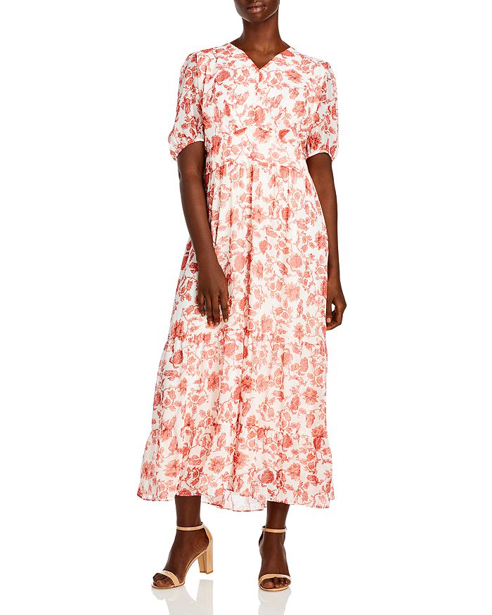 AQUA Curve Floral Print Tiered Dress - 100% Exclusive | Bloomingdale's