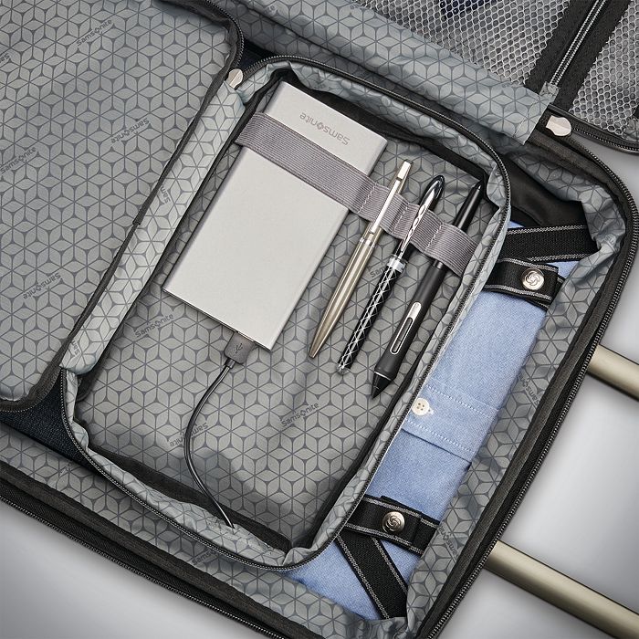 Shop Samsonite Octiv Expandable Medium Spinner Suitcase In Stealth Black