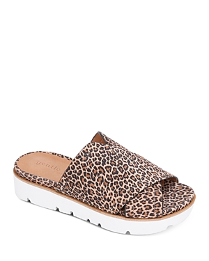 Fossil Leopard Print Suede