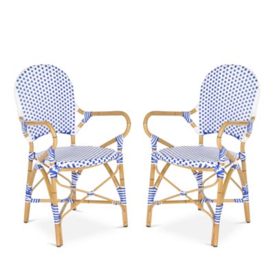 Hooper Indoor-Outdoor Stacking Arm Chair, Set of Two