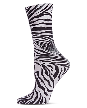 Natori Zebra Print Crew Socks