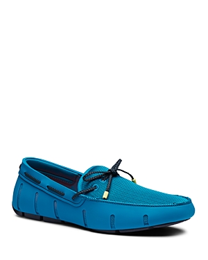 Swims Men's Braided Lace Loafers In Turquoise/navy