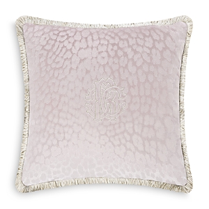 Roberto Cavalli Monogram Decorative Pillow, 16 X 16 In Mauve