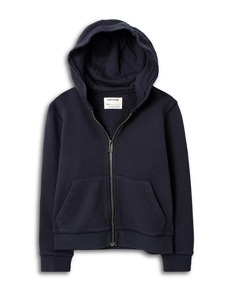 Zadig & Voltaire Girls' Liberty Zip Up Hoodie - Little Kid, Big Kid