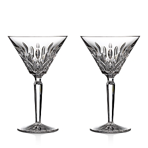 Waterford Lismore Crystal Martini Glass, Set of 2