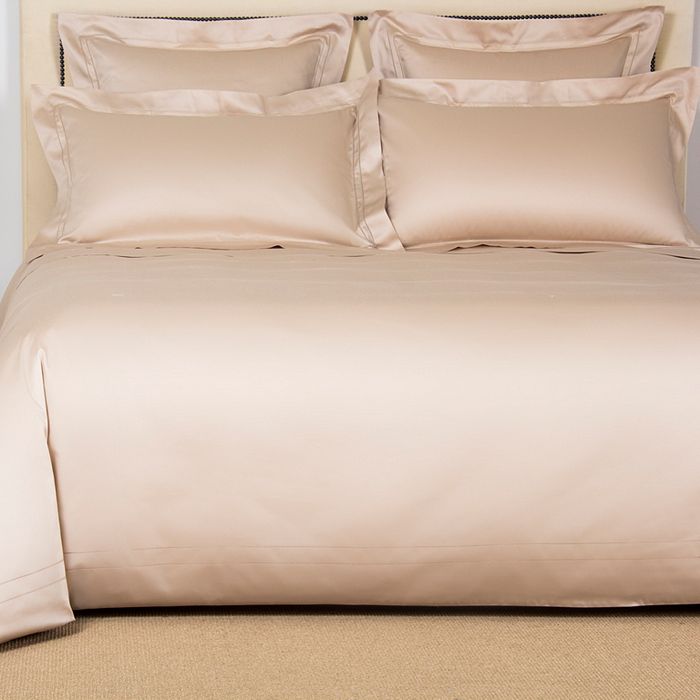 Frette Essentials Doppio Ajour Queen Duvet Cover In Milk
