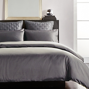 Shop Donna Karan Silk Indulgence Duvet Cover Set, Queen In Gray