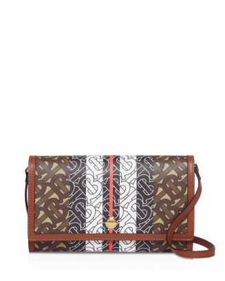 Burberry Monogram Stripe E-Canvas Wallet with Strap | Bloomingdale's