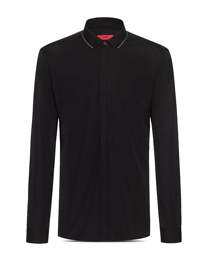 HUGO Zip Collar Slim Fit Sport Shirt | Bloomingdale's