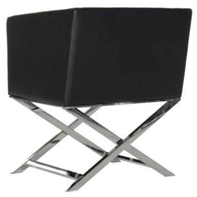 Celine Bonded Leather Cross Leg Chair