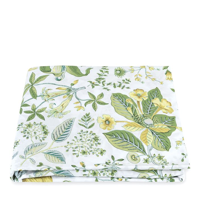 Shop Matouk Schumacher Pomegranate Fitted Sheet, California King In Citrus