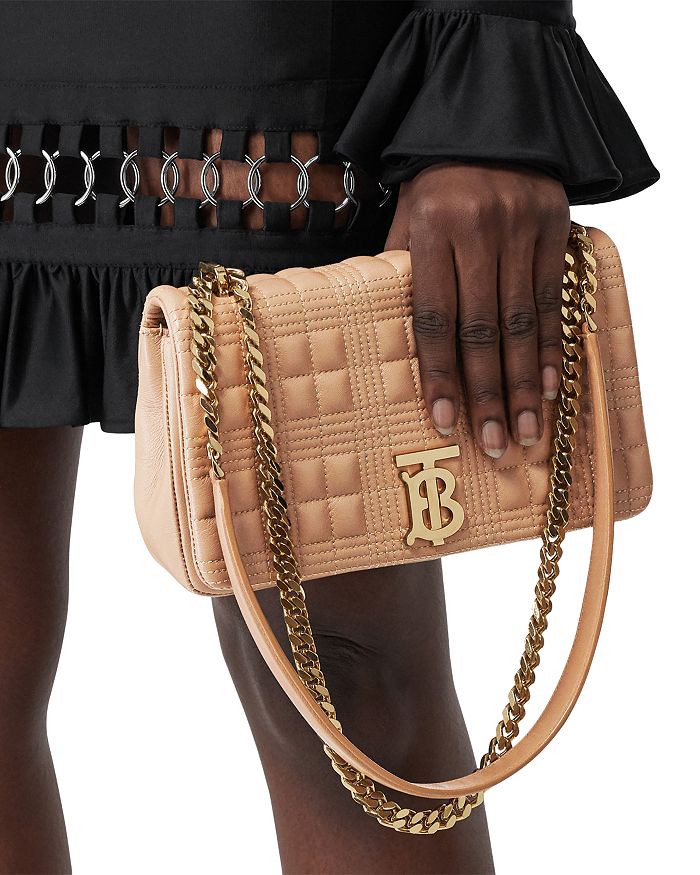 Burberry Small Quilted Leather Lola Shoulder Bag In Neutrals | ModeSens