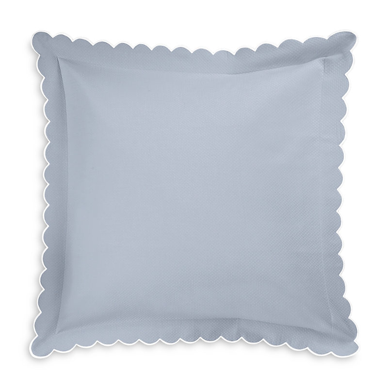Matouk Diamond Pique Euro Pillow Sham In Hazy Blue