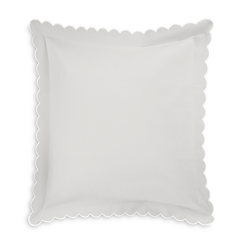 Matouk Diamond Pique Euro Pillow Sham In Silver