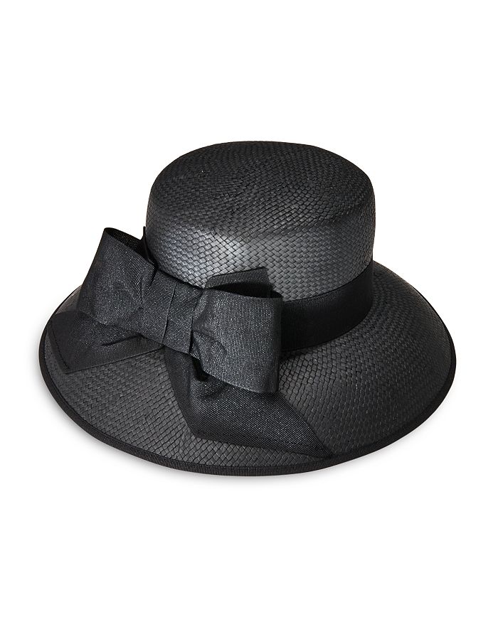 Helene Berman Audrey Paper Hat In Black