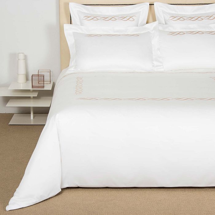 Frette Pearls Embroidery Duvet Cover, Queen Bloomingdale's