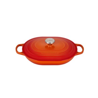 3.75 Qt Cast Iron Oval Casserole & Lid