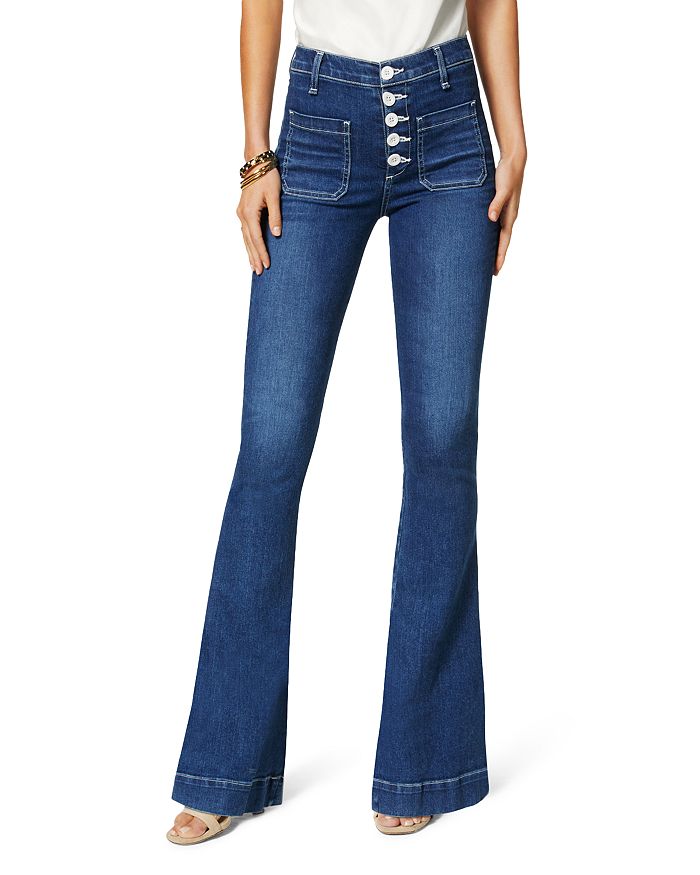 RAMY BROOK CINDY BUTTON FLY JEANS IN MEDIUM WASH,D0220515