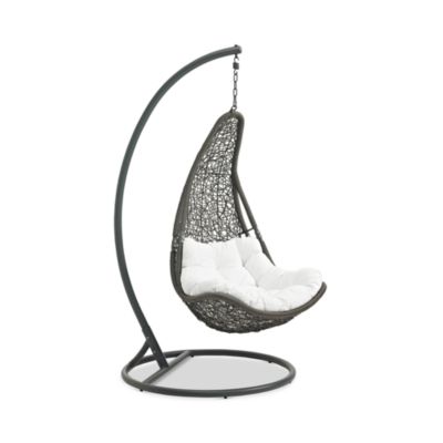 abate outdoor patio swing chair with stand modway