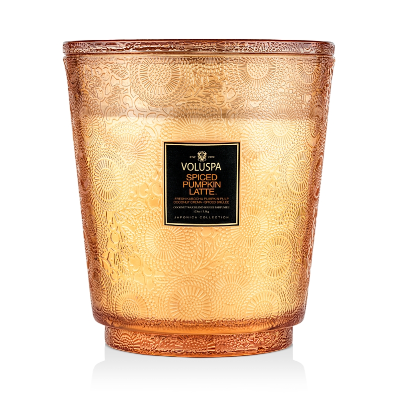 Voluspa Spiced Pumpkin Latte 5 Wick Hearth Candle, 123 oz.