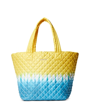 Mz Wallace Medium Metro Tote In Daffodil Tie Dye/gold