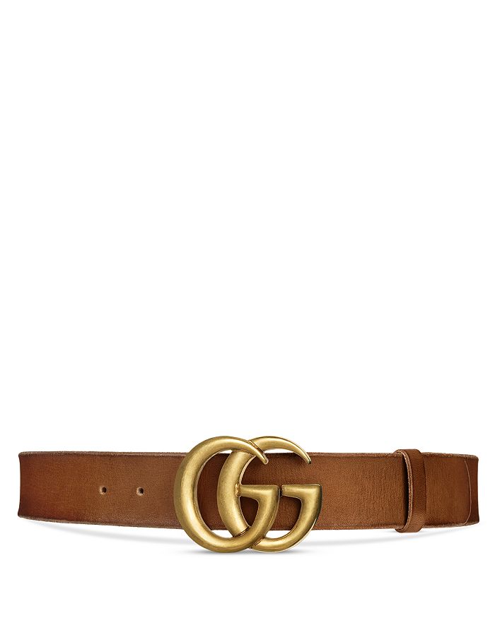 Women's Faded Leather Belt with G Buckle | Bloomingdale's