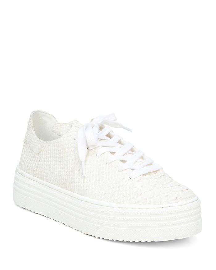 Sam Edelman Women's Argo Lace-up Sneakers Women's Shoes In Bright White | ModeSens