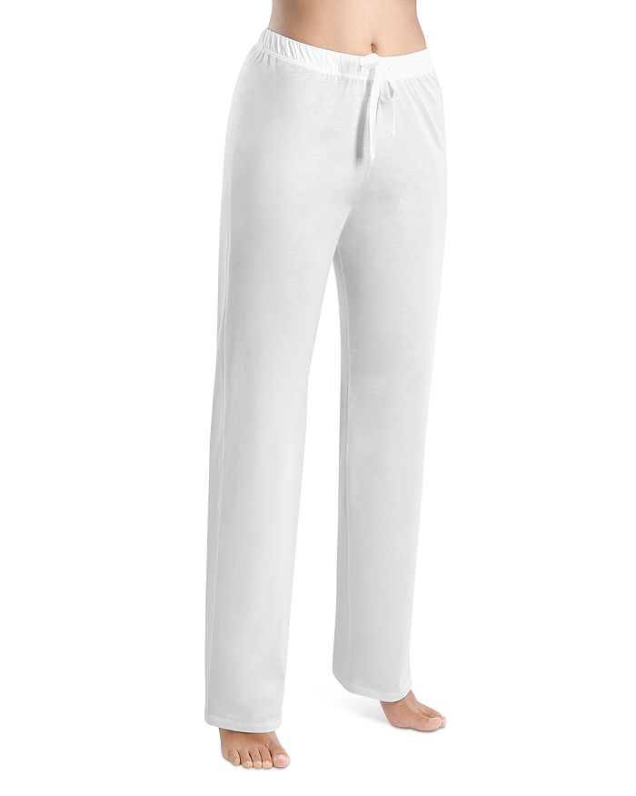 Shop Hanro Cotton Deluxe Drawstring Lounge Pants In White