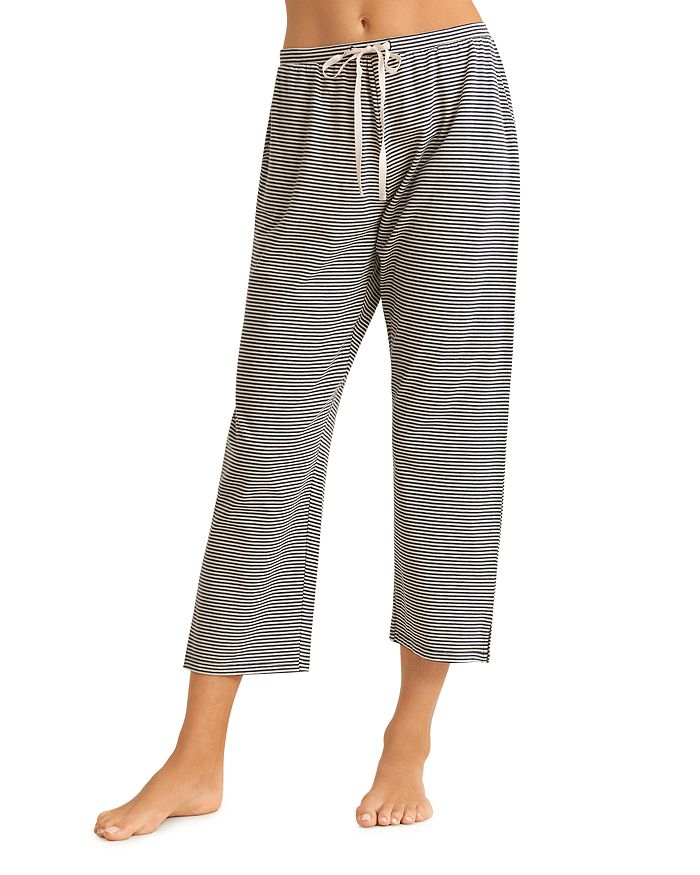 Natural Skin Moira Striped Cropped Pajama Pants | Bloomingdale's