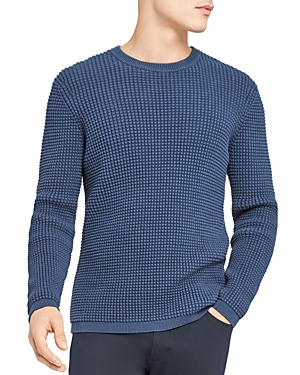 Theory Phanos Textured Sweater In Air Force Blue