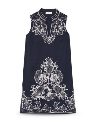 tory burch embroidered tunic dress