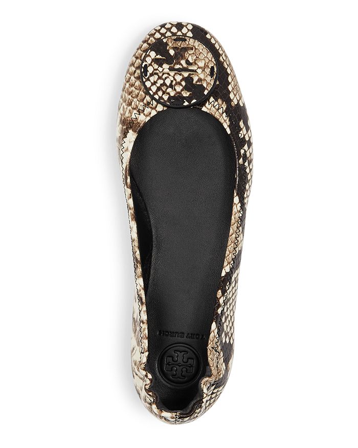 Tory Burch Women's Minnie Travel Ballet Flats In Croc Embossed Warm