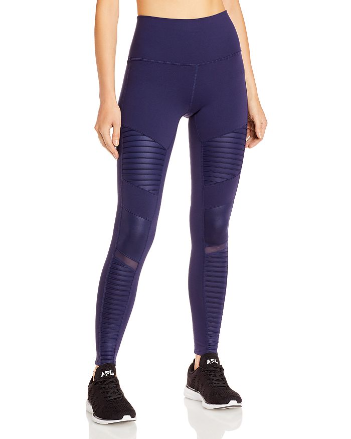 ALO Yoga, Pants & Jumpsuits, Alo Motto Leggings Size Small Purple Dusk  Grey